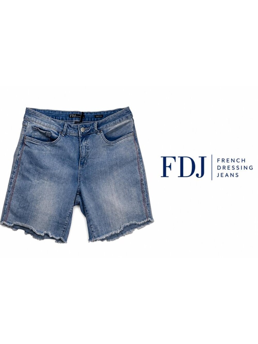 FDJ French Dressing Olivia Denim Shorts Light Wash ~ Size 12
